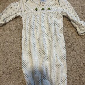 White Polka Dot Baby Gown